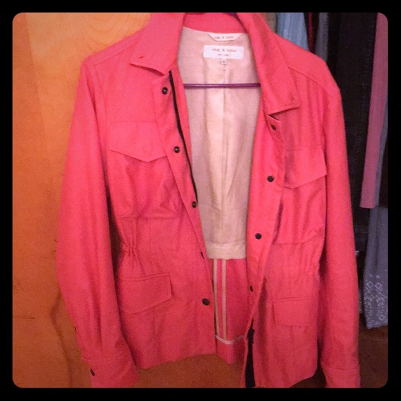 rag & bone Jackets & Blazers - Rare Rag & bone coral field military jacket sz 6